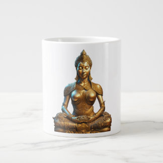 Buddha Meditation Geschenk Zen Gold Religion Indie Jumbo Mugg