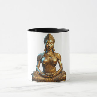 Buddha Meditation Geschenk Zen Gold Religion Indie Mugg