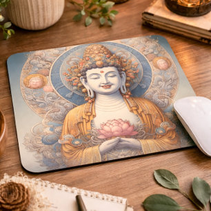 Buddha Meditation Konst Zen Andlig Estetisk Lugn Musmatta