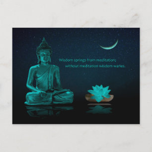 Buddha Meditation Lotus Flower Östra Religion Vykort
