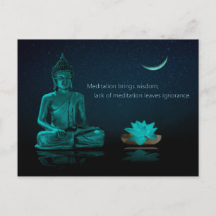 Buddha Meditation Lotus Flower Östra Religion Vykort