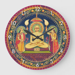 Buddha Meditation med Yoga Stor Klocka