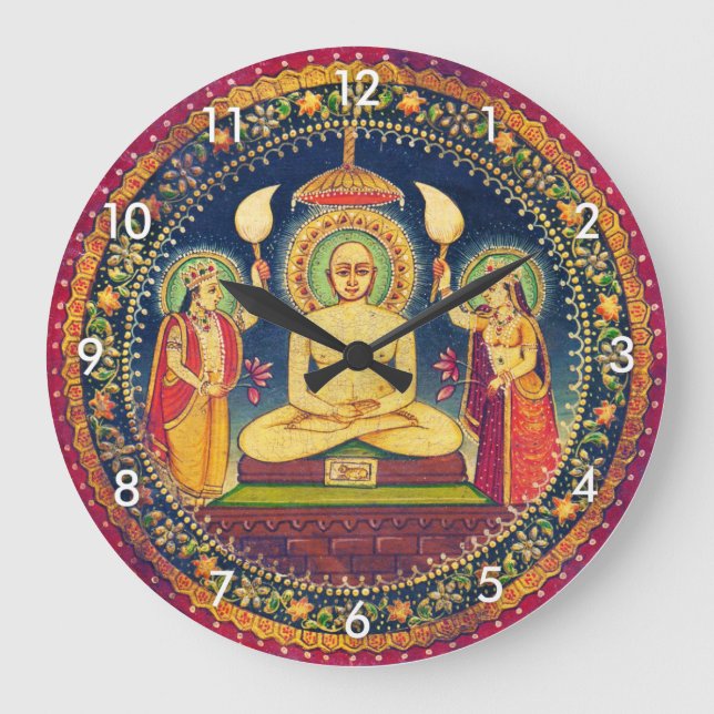 Buddha Meditation med Yoga Stor Klocka (Framsida)
