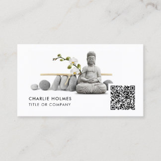 BUDDHA Meditation och Yoga-Affärskortet | QR-kod Visitkort