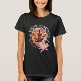 Buddha Meditation Yoga Mode Kläder Topp Outfit T Shirt