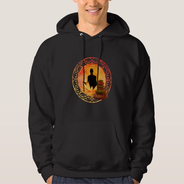 Buddha Meditation Yoga Modekläder Outfit Bud Hoodie (Framsida)