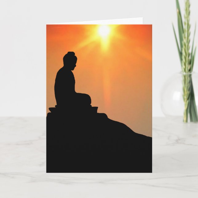 Buddha meditera kort (Framsida)