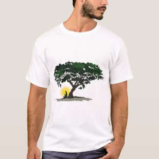 Buddha mediterande ikon elegant platt silhuett t shirt