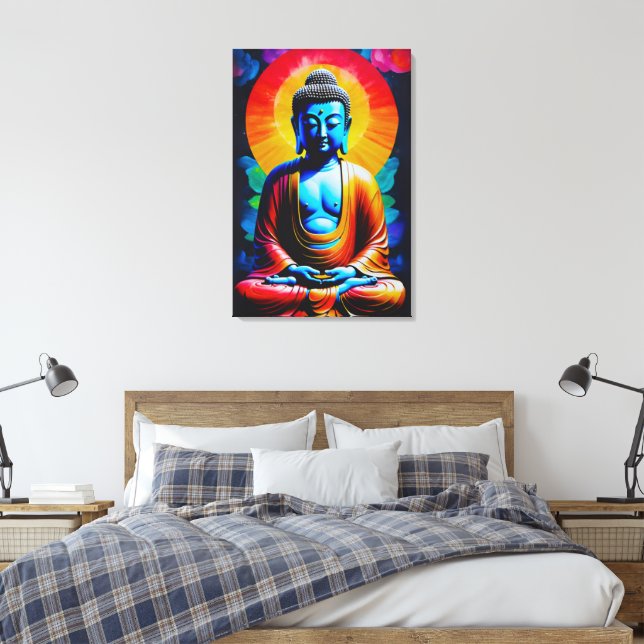 Buddha Mediterar Canvastryck (Insitu (sovrum))