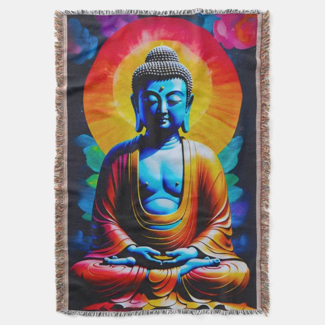 Buddha Mediterar  Filt (Framsidan Vertikal)
