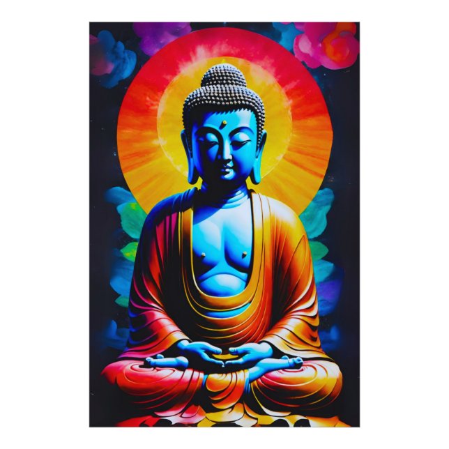 Buddha Mediterar  Fototryck (Framsidan)