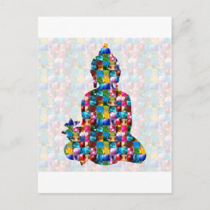 BUDDHA-medvetande: Rolled in JEWELS Vykort