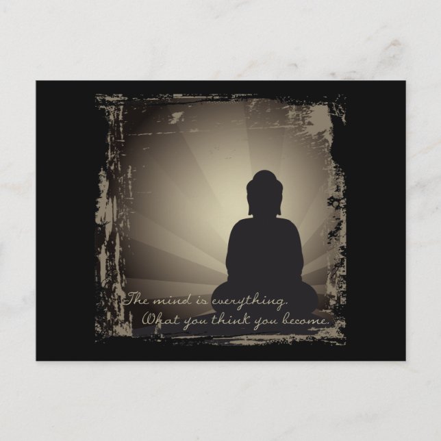 Buddha mind är allt vykort (Framsida)