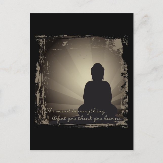 Buddha mind är allt vykort (Framsida)
