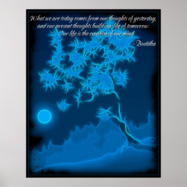 Buddha Mind Quote Poster (Framsidan)