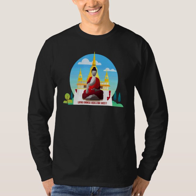 Buddha Mindfulness Buddhist Gautama Buddhism Kärle T Shirt (Framsida)