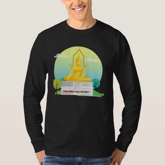 Buddha Mindfulness Buddhist Gautama Buddhism Lovin T Shirt (Framsida)