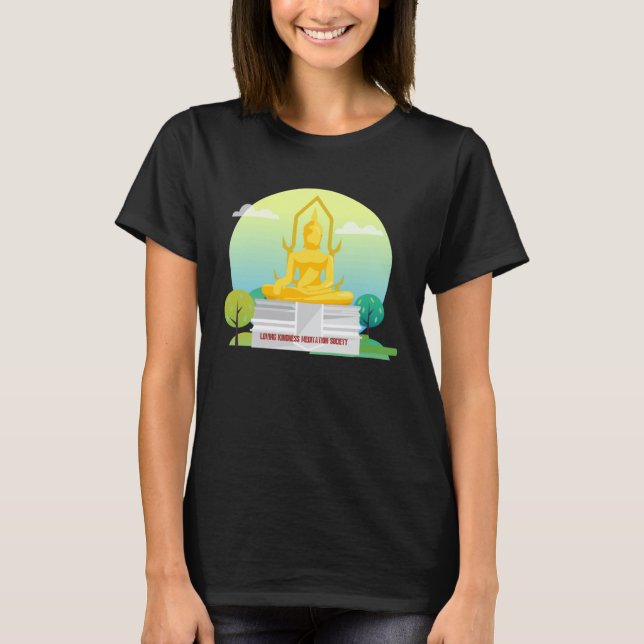 Buddha Mindfulness Buddhist Gautama Buddhism Lovin T Shirt (Framsida)