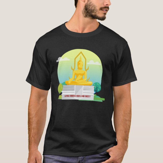 Buddha Mindfulness Buddhist Gautama Buddhism Lovin T Shirt (Framsida)