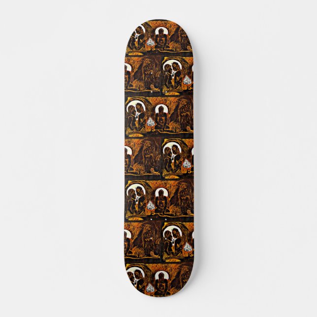 Buddha Mini Skateboard Bräda 18,5 Cm (Framsida)