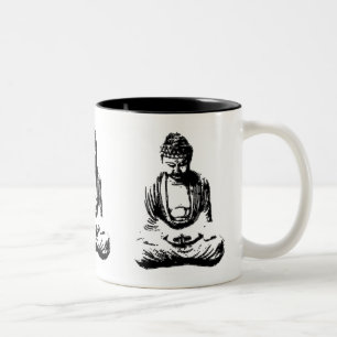 Buddha monokrom mugg