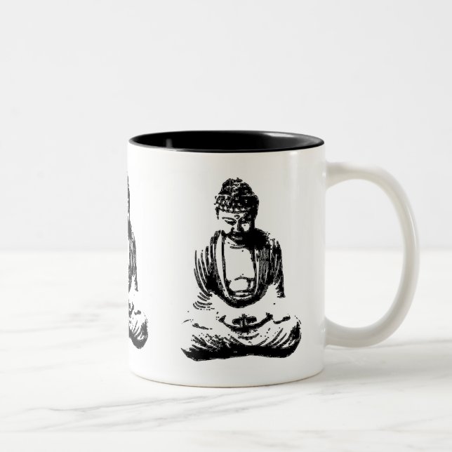 Buddha monokrom mugg (Höger)