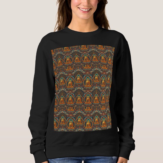 Buddha-mönster T Shirt (Framsida)
