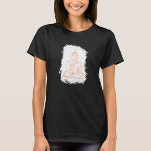 Buddha Munk Namaste Praying Pray Smile Lycklig Lau T Shirt