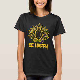 Buddha Munk Namaste Praying Pray Smile Lycklig Lau T Shirt