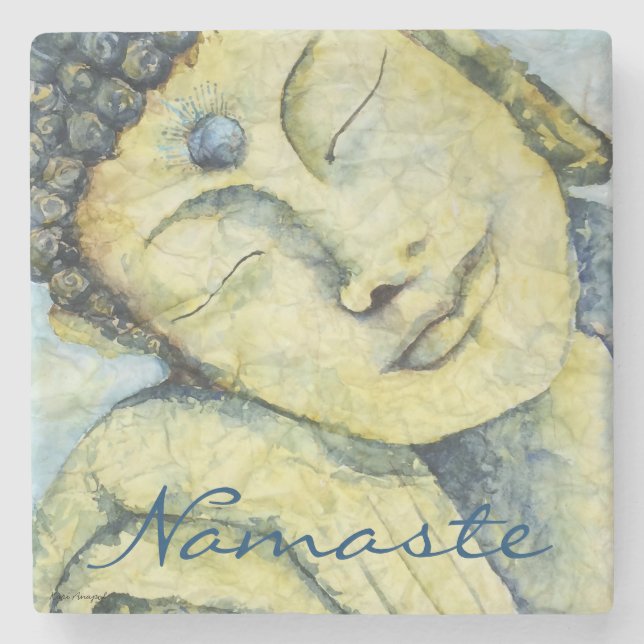 Buddha Namaste stenkustfartyg Stenunderlägg (Framsidan)