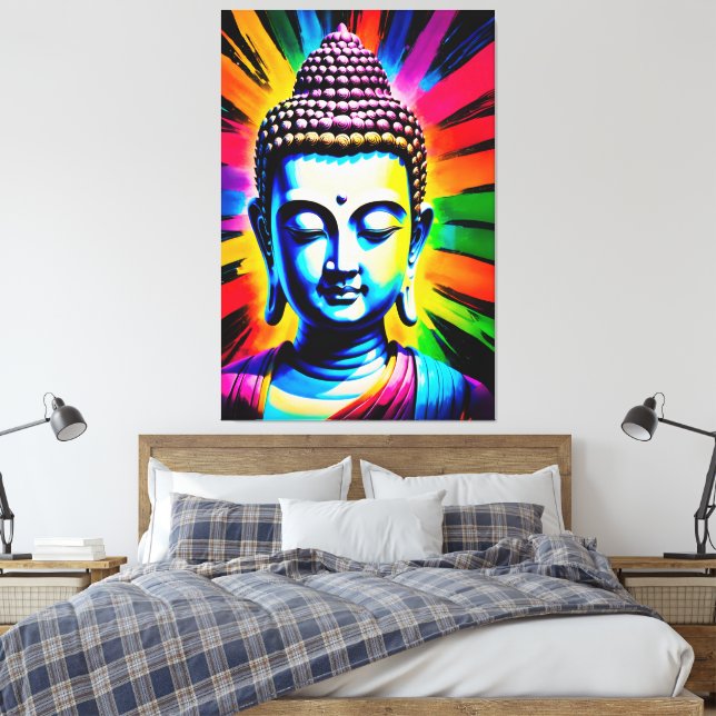 Buddha Neon Decor Canvastryck (Insitu (sovrum))