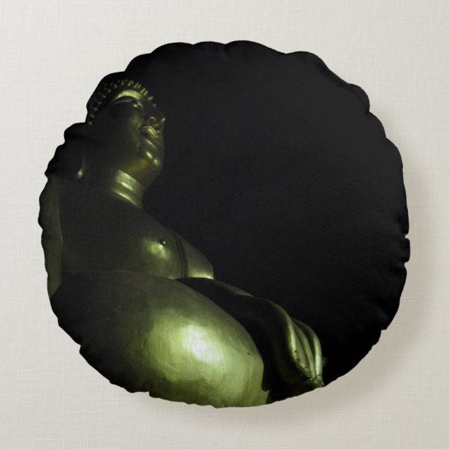 Buddha Night Rund Kudde (Framsidan)