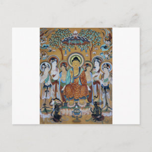 Buddha och Bodhisattvas Dunhuang Mogao Caves Art Vykort