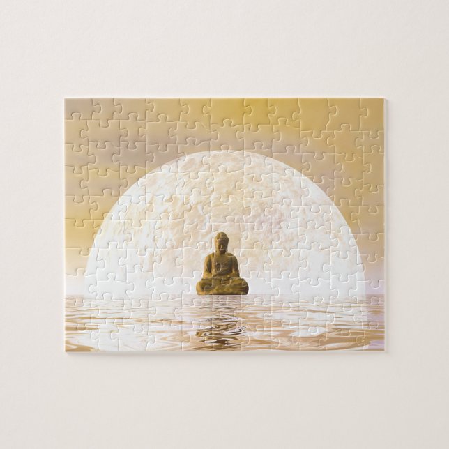Buddha och måne pussel (Horisontell)