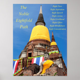 Buddha och Noble Eightfold Väg Poster