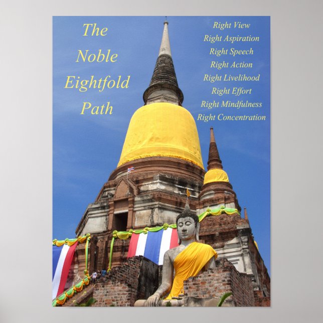 Buddha och Noble Eightfold Väg Poster (Framsidan)