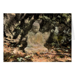 Buddha och skuggar hälsningskort