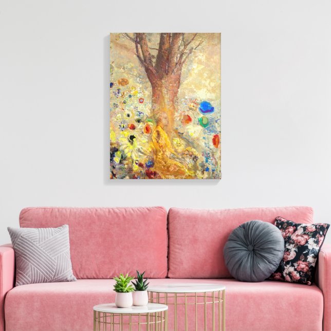 Buddha | Odilon Redon | Canvastryck (Insitu (Vardagsrum))