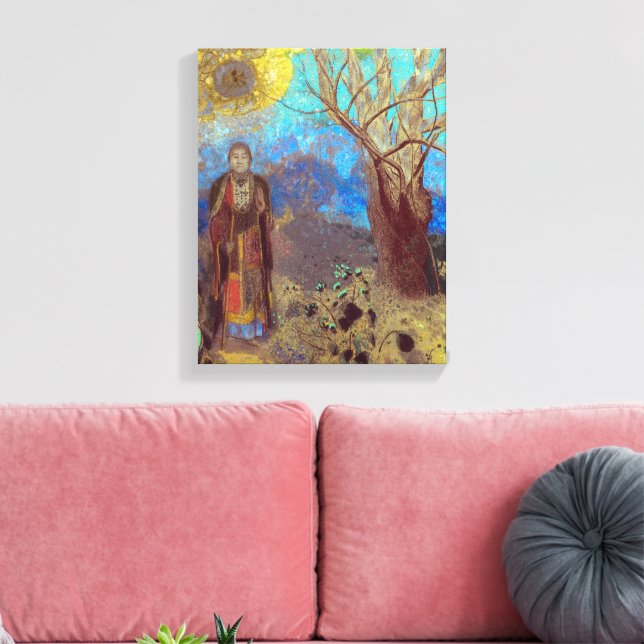 Buddha | Odilon Redon | Canvastryck (Insitu (Vardagsrum))