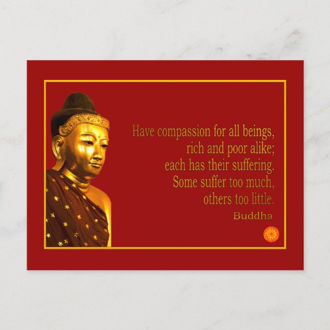 Buddha-offert ~ ha kompassion vykort (Framsida)