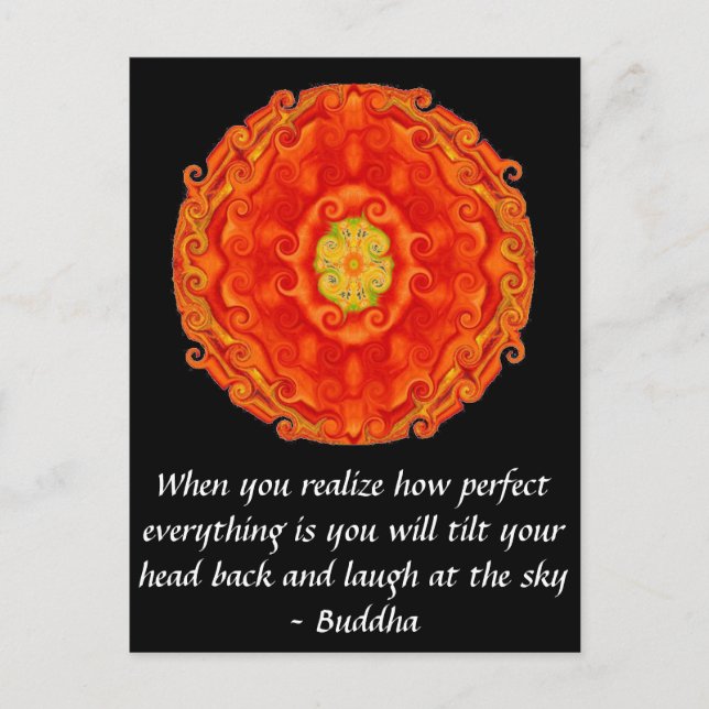 Buddha-offert - när du inser hur perfekt....... vykort (Framsida)