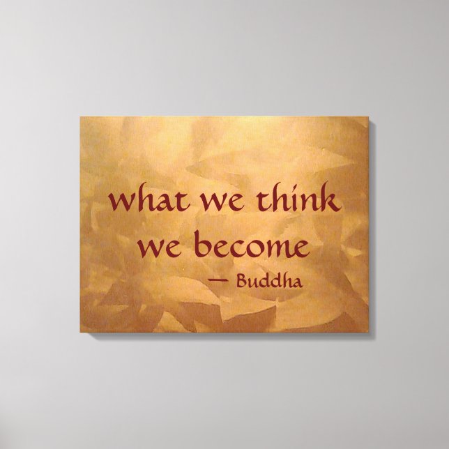 Buddha-offert - vad vi Tänka att vi blir Canvastryck (Framsida)