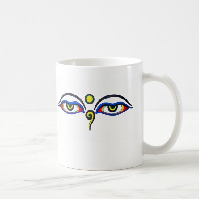 Buddha ögon kaffemugg (Höger)