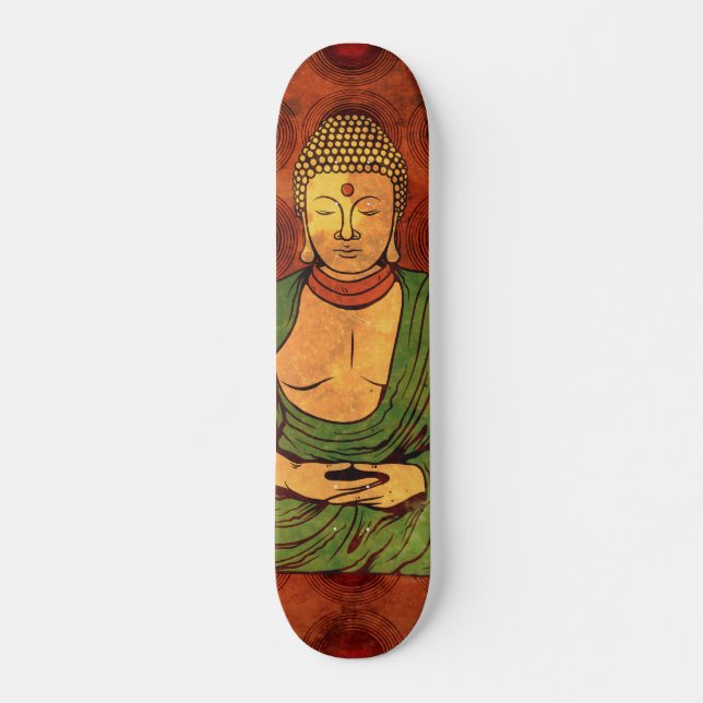 Buddha Old School Skateboard Bräda 18 Cm (Framsida)
