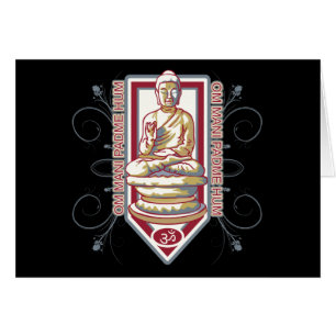 Buddha Om Mani Padma mummel Hälsningskort