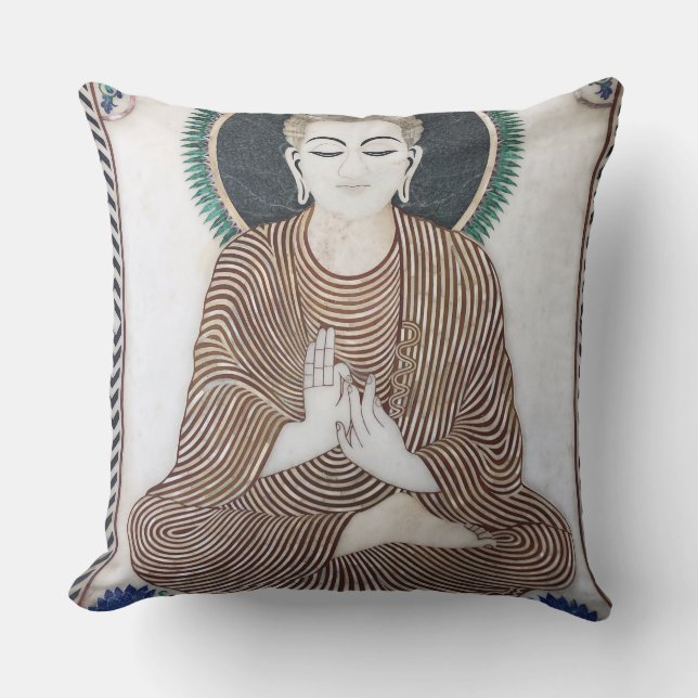 Buddha Om Pillow 20 x 20 tum Kudde (Framsida)