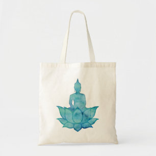 Buddha på Lotus Blue Tygkasse