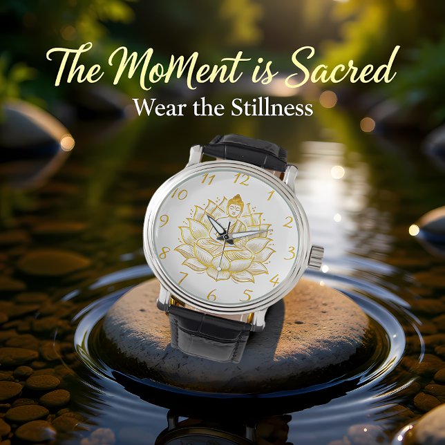 Buddha på Lotus Flower. Armbandsur (Skapare uppladdad)