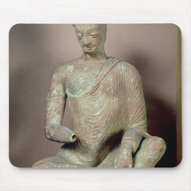 Buddha placerade i meditation, från Fondukistan Musmatta (Framsidan)