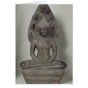 Buddha placerat i meditation på Naga, Angkor Hälsningskort